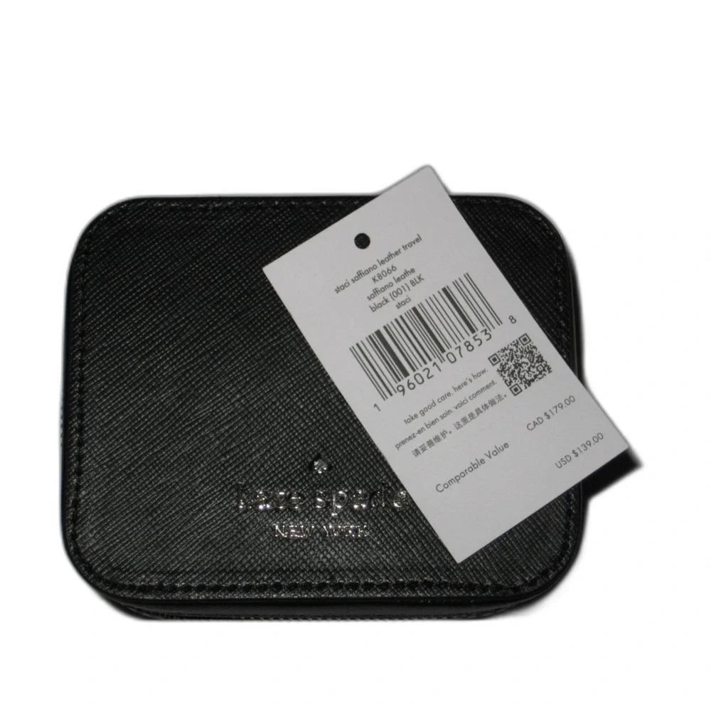 black kate spade small travel jewlery box